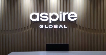 aspire企業前台LOGO背景形象牆超級發光(guāng)字制